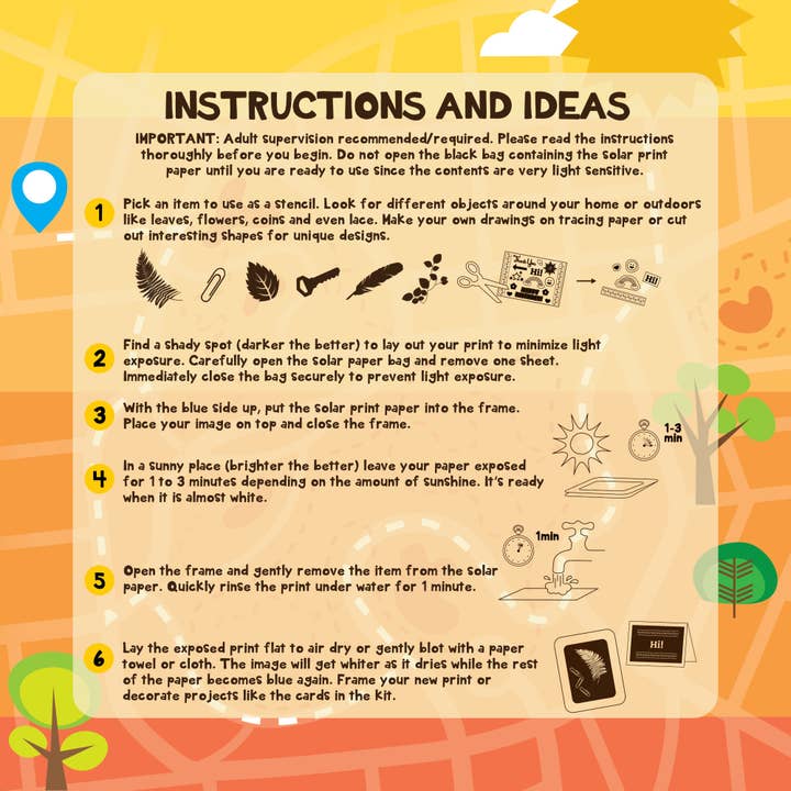Toysmith - Wholesale DIY Craft Kit - Kids - Outdoor Discovery Solar Print Kit Refill (Refill Only)