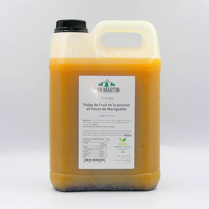 JEAN DE VELAS - Wholesale Vinegar - Passion Fruit Pulp Vinegar 5L0