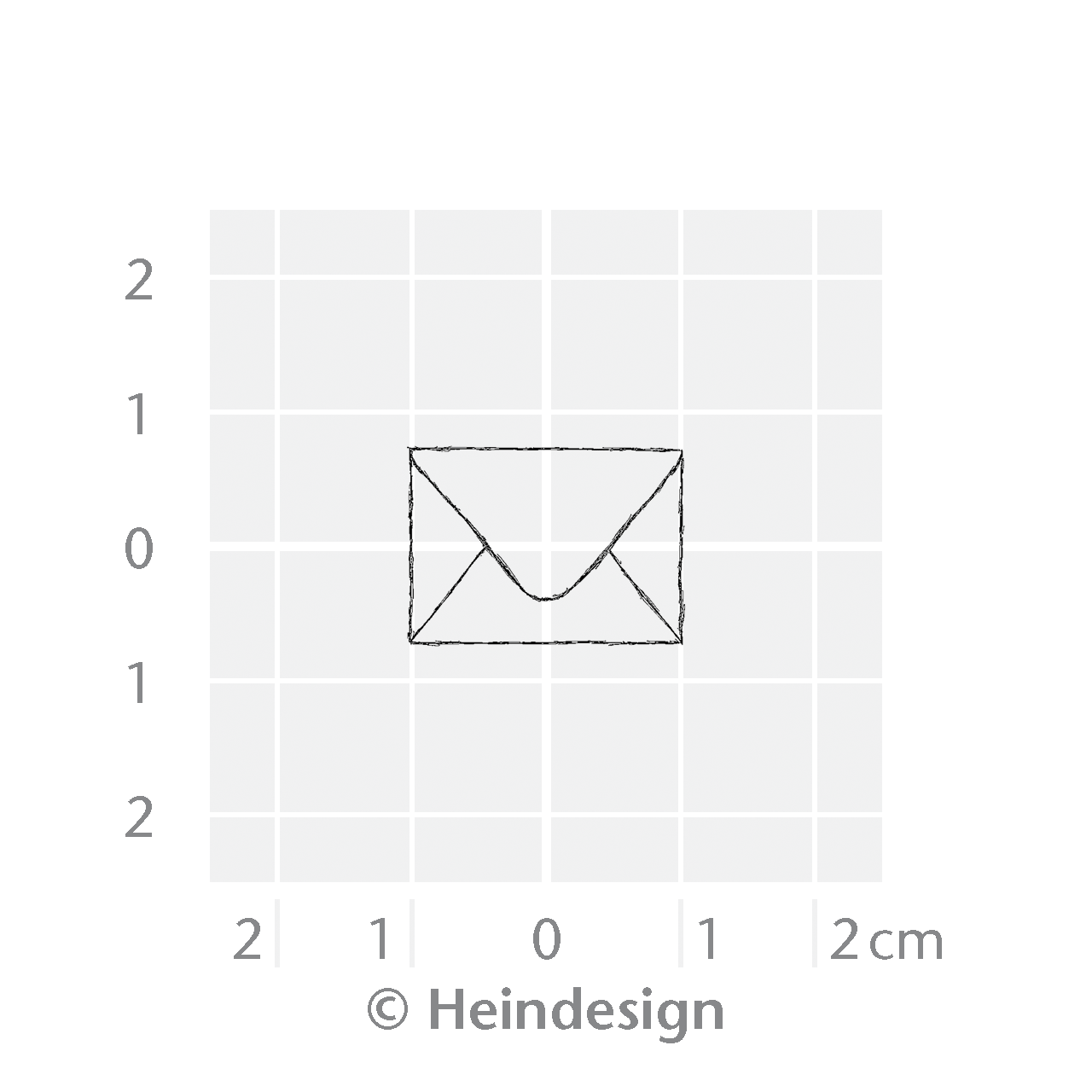 Heindesign - Wholesale Rubber/Decorative Stamp - Small Stamp: Envelope1