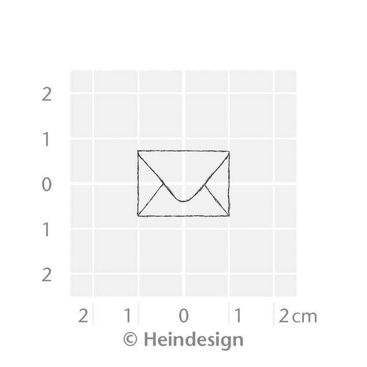 Heindesign - Wholesale Rubber/Decorative Stamp - Small Stamp: Envelope1