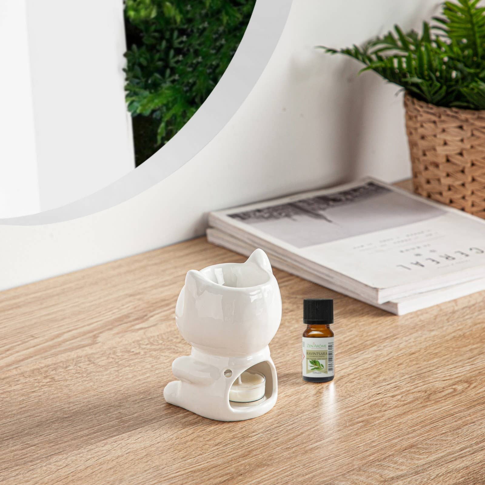 Zen'Arôme - Wholesale Oil Warmer - Ceramy Tommy the Cat Fragrance Burner – Melts Burner7