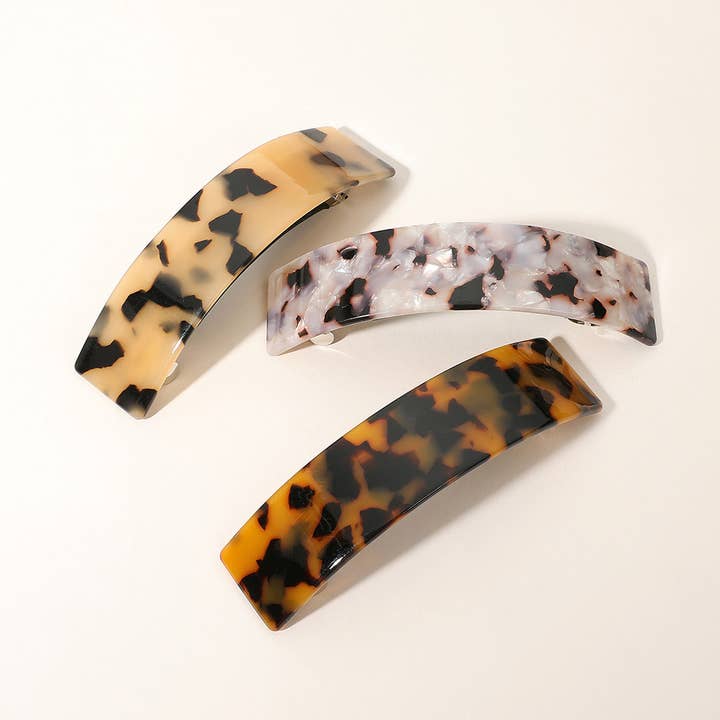 Sensibling Corp. - Wholesale Barrette - Women's - Celluloid Acetate Bar Barrette2