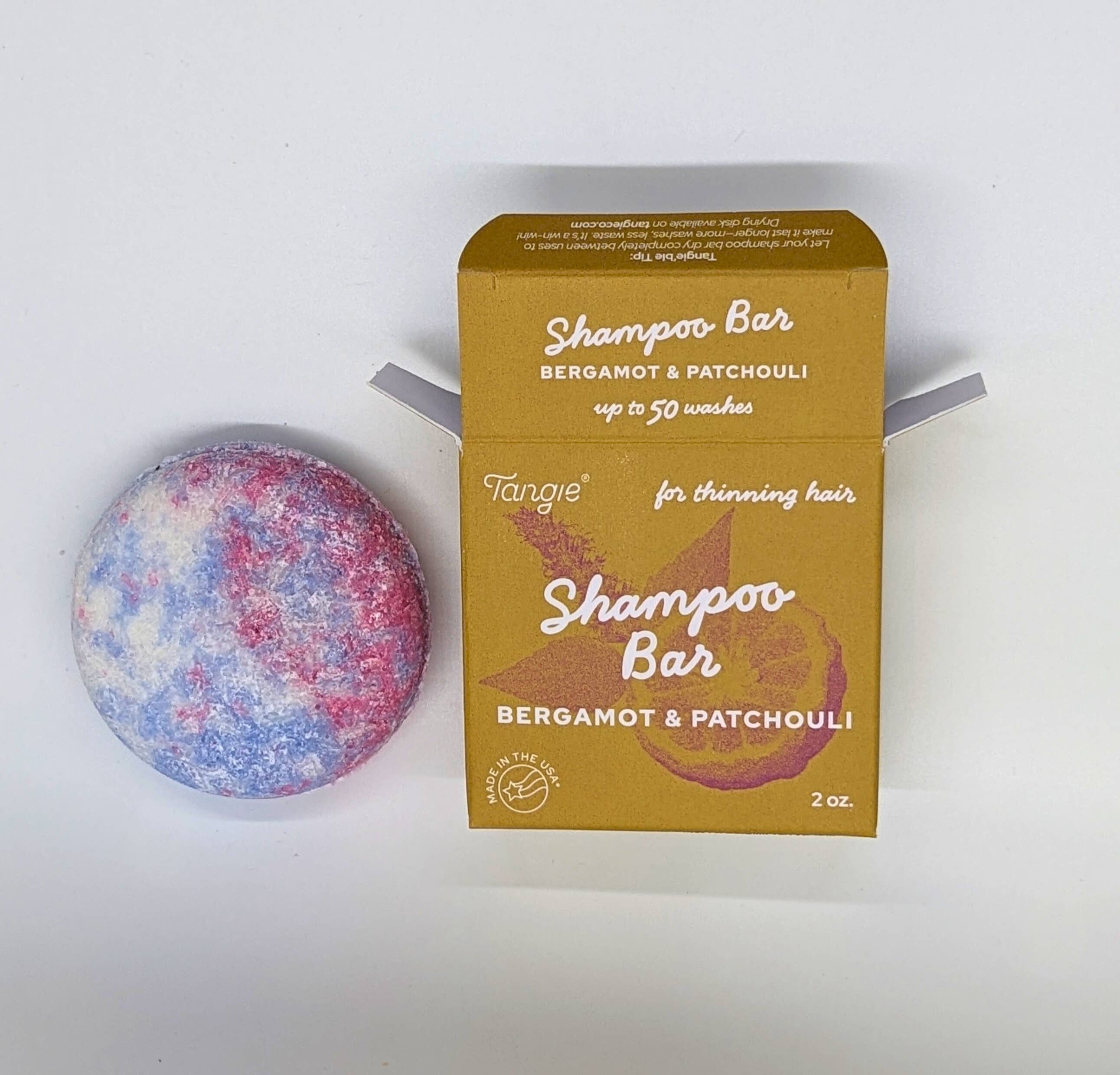 Tangie LLC - Vente Disques de shampoing/shampoings solides - Shampoing Solide Tangie Bergamote Patchouli – Végan, Primé