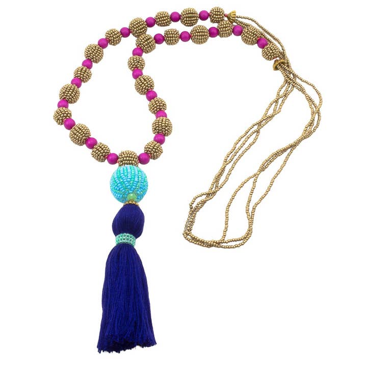 Yesenia Tassel Necklace (colors available) for wholesale by Women of Hope Guatemala