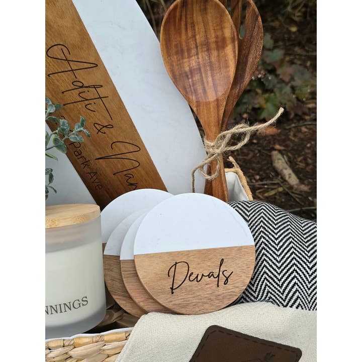 Stillwater Laser Engraving - Wholesale Basket - Custom Housewarming Basket with Spoon Set4