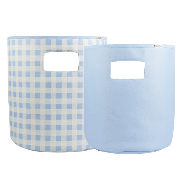 GooseWaddle + Pello - Wholesale Storage Bin - Kids & Baby - The Beaufort Bonnet Company Buckhead Blue Gingham Storage