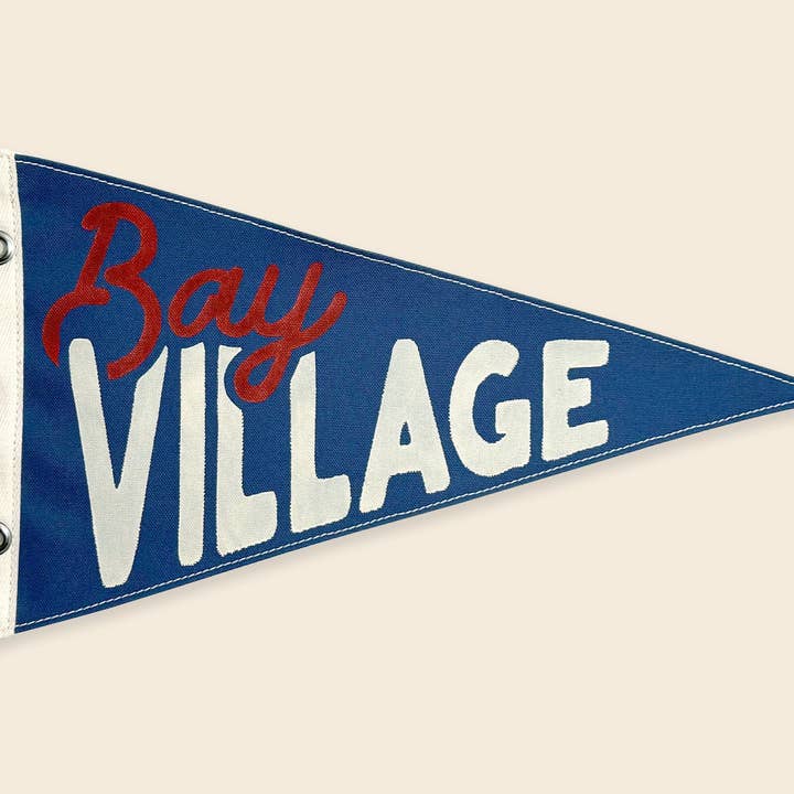 Bay Village Vintage-Inspired Canvas Pennant for wholesale by Wild Northland