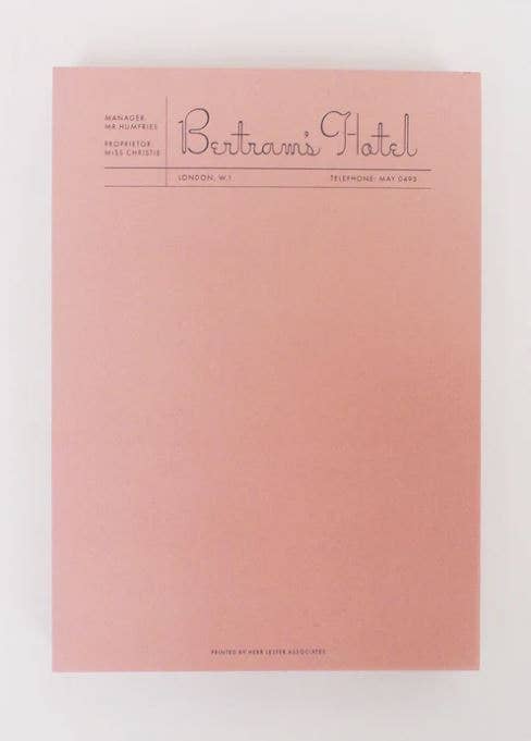 Herb Lester Associates - Wholesale Notepad - Bertram's Hotel: Fictional Hotel Notepad Set2