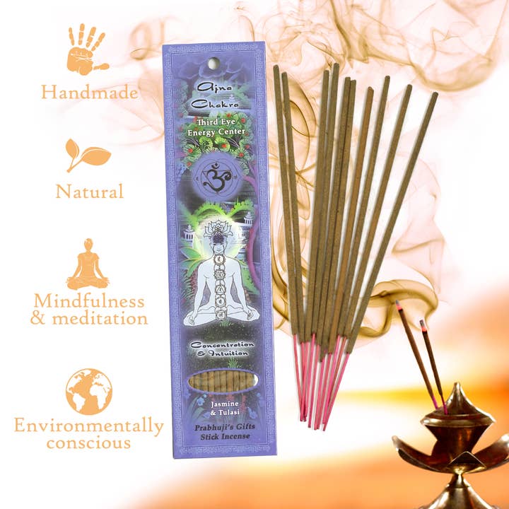 Prabhuji's Gifts - Wholesale Incense - Incense Sticks Third Eye Chakra Ajna - Concentration and Intuition3