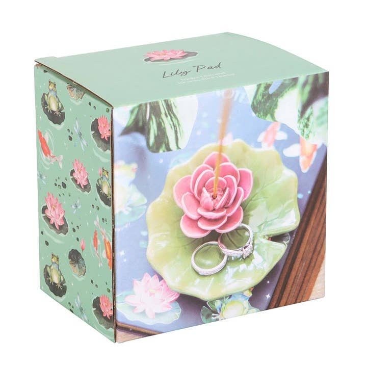 Something Different Wholesale – Großhandel Schmuckschalen – Seerosen-Keramikschale für Räucherstäbchen und Kleinigkeiten3