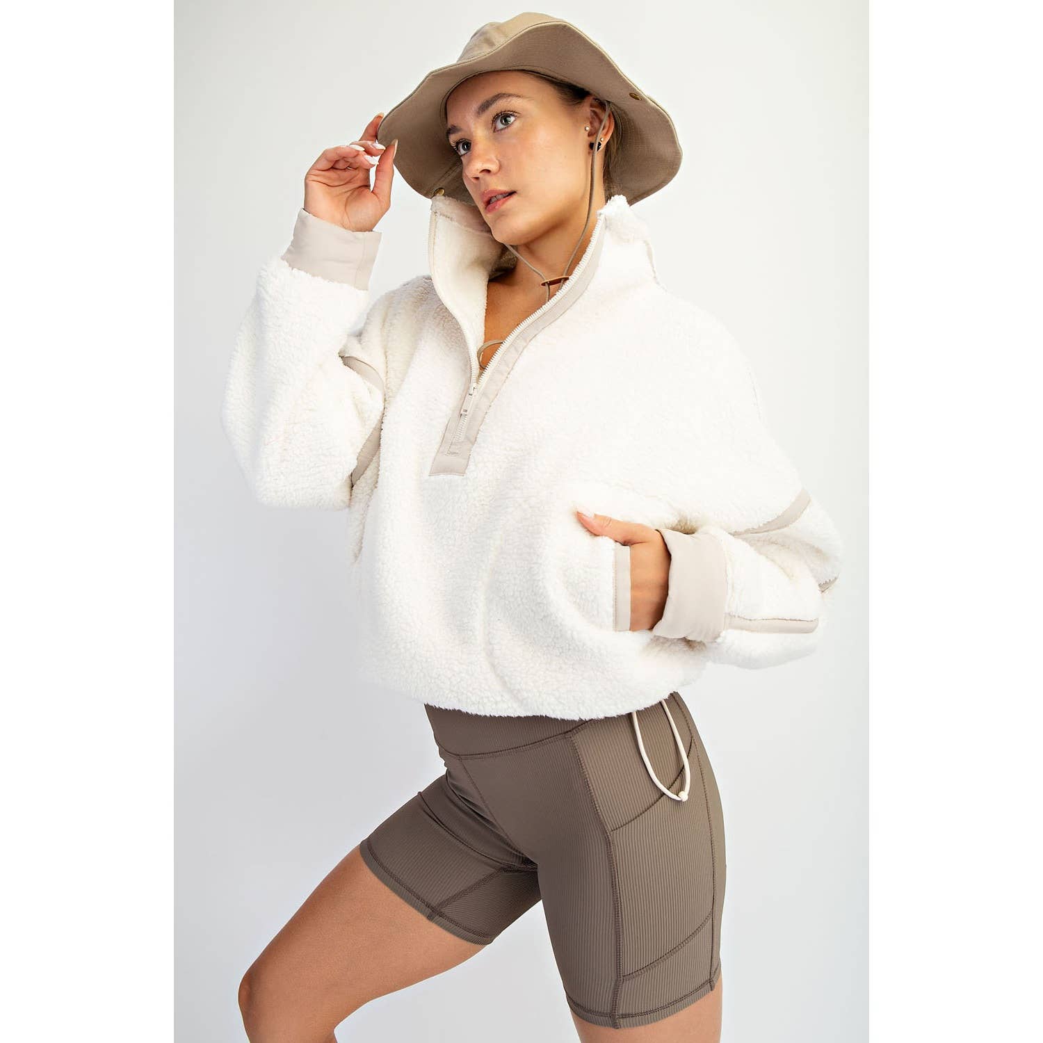 Rae Mode - Wholesale Jacket - Women's - SHERPA MOCK NECK QUARTER ZIP JACKET19