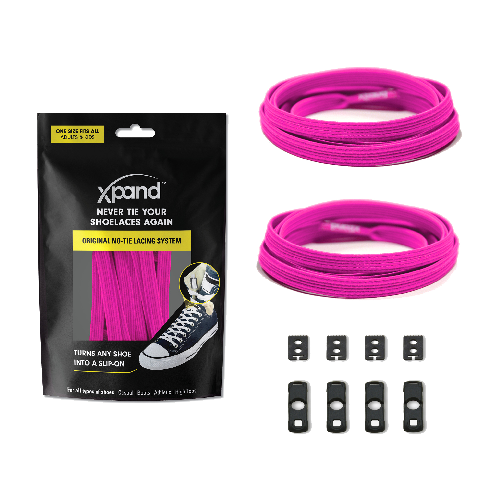 Xpand Laces – Engroshandel Snørebånd - Unisex – Elastiske flade snørebånd uden knude | Ingen flere knuder | Én størrelse12