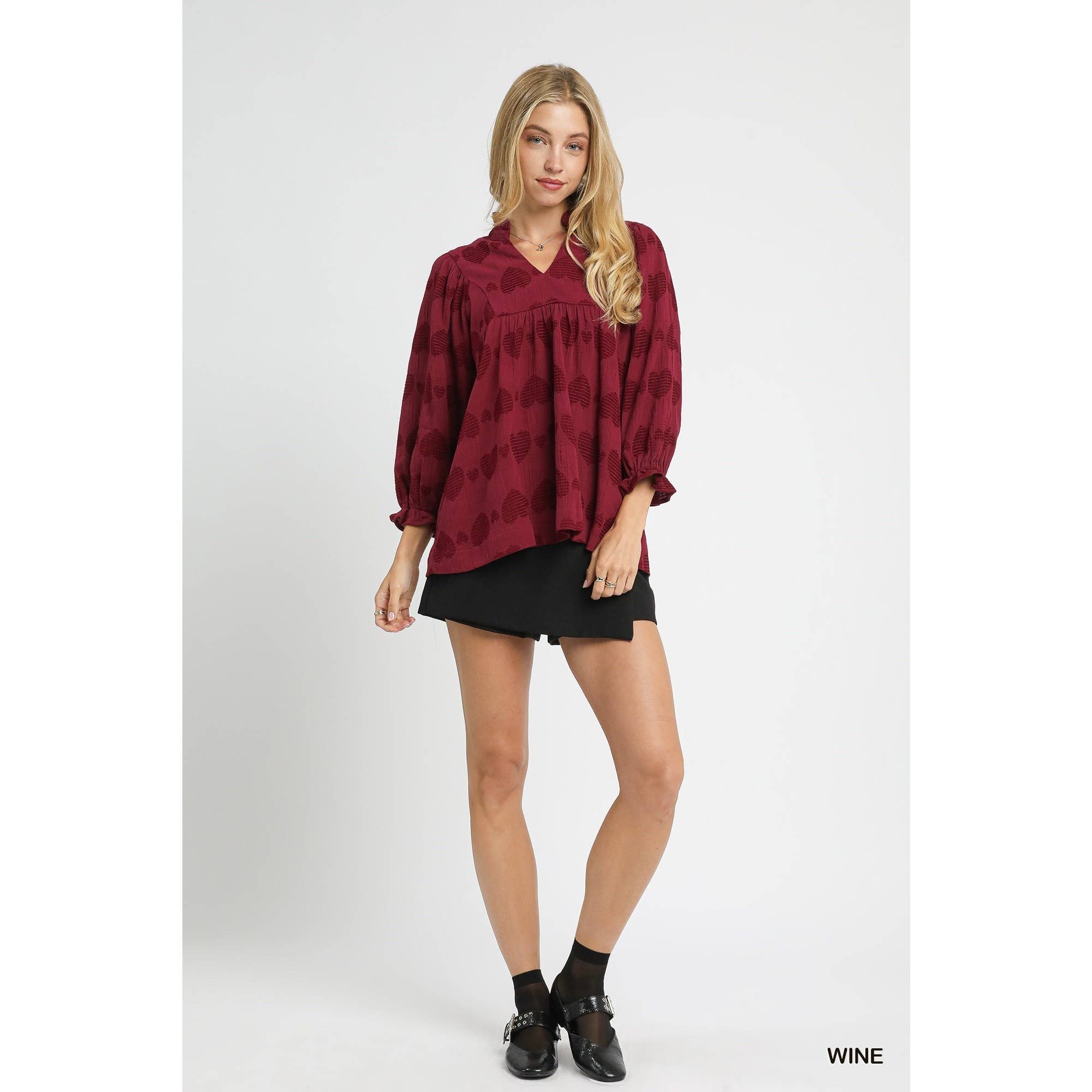 STYLE USA – Engroshandel Tunika - Dame – Hjerte Jacquard Top10