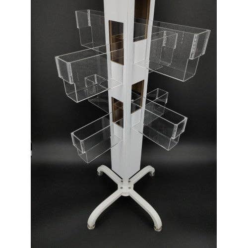 FIXTUREDISPLAYS - Wholesale Retailer Display - Paper & Novelty - Clear Acrylic Plexiglass 40 Pocket Greeting Card Rack DVD CD Book 6.25x8.5"100241