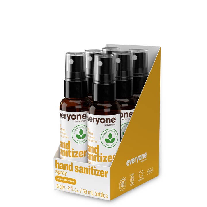 Coconut + Lemon Hand Sanitizer Spray-Pack of 72 (12 boxs) for wholesale by EO + Everyone