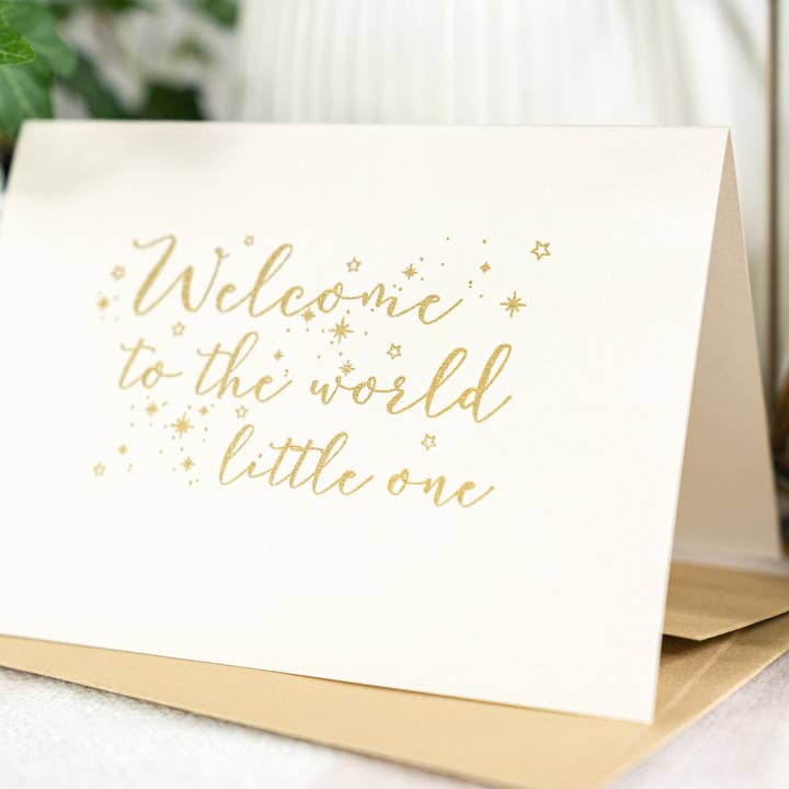 NK Luxury Cards & Paper – Großhandel Babykarte – Willkommen auf der Welt - Baby, Grußkarte
