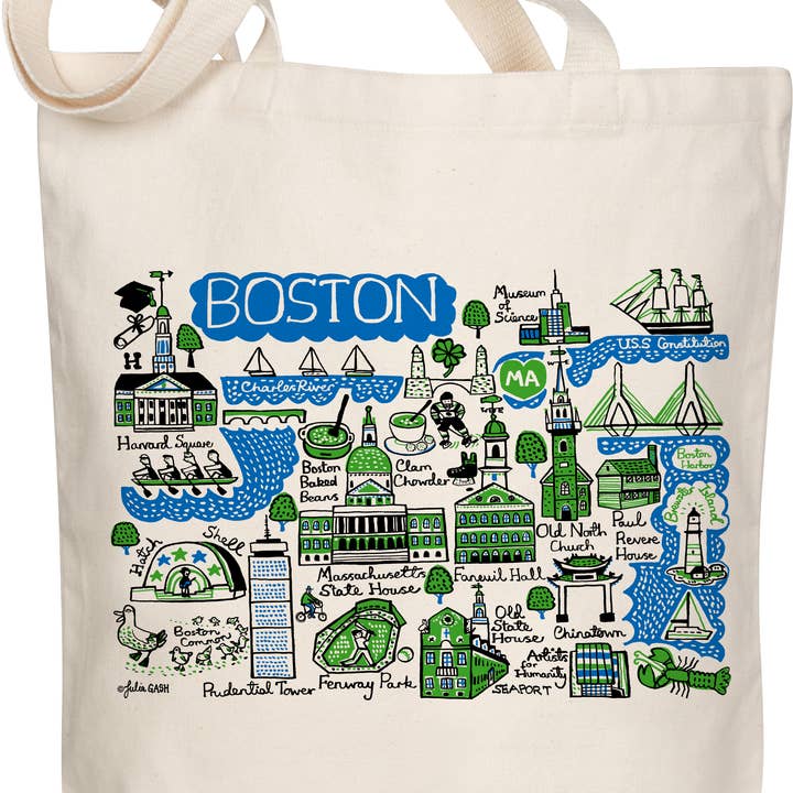 Morado Designs - Wholesale Tote Bag - Women's - Boston Boutique Map Art Tote