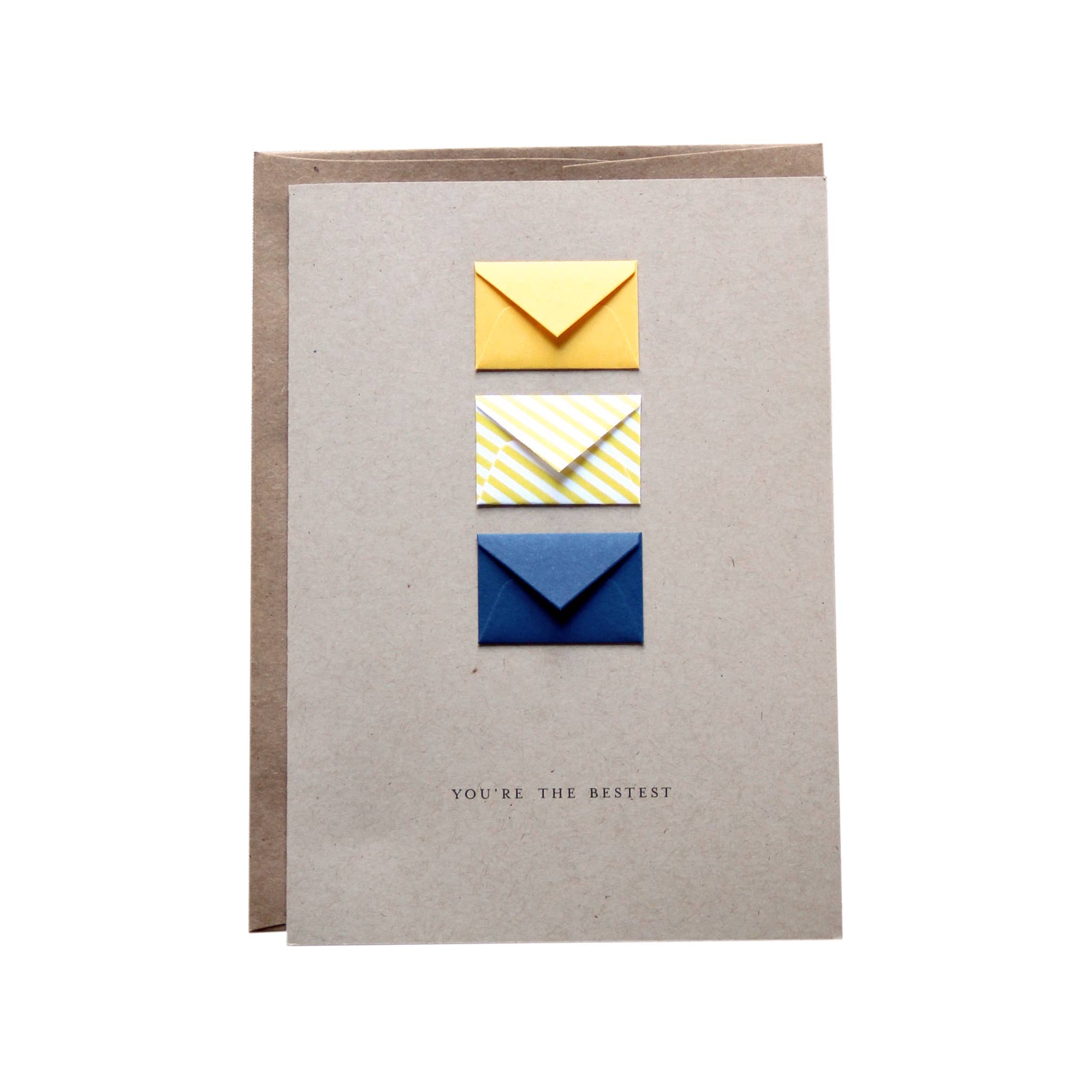 Lemon Drop Papers, Inc. - Wholesale Everyday Greeting Card - The Bestest Butterscotch Tiny Envelopes Card