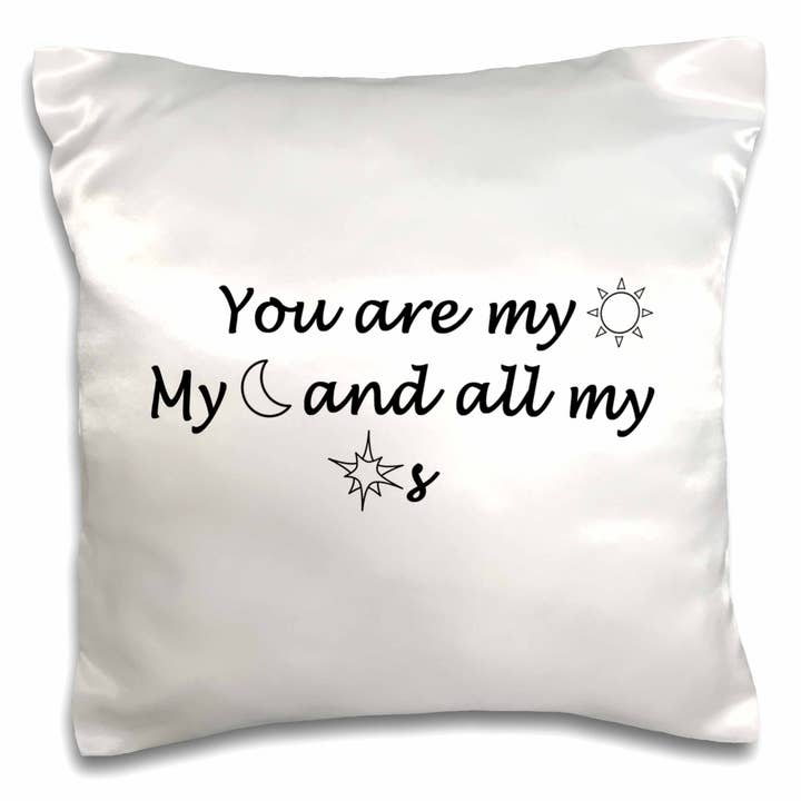3dRose, DU ÄR MIN SOL MIN MÅNE OCH ALLA MINA STJÄRNOR, Kuddfodral för wholesale av 3dRose
