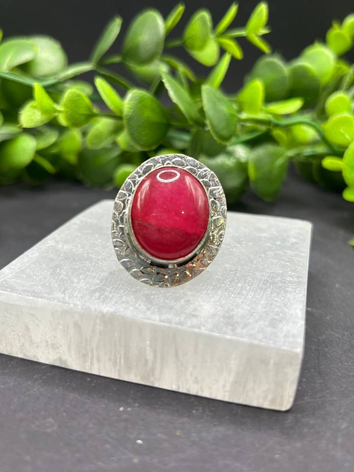 Pink Dyed Agate Ring for wholesale by Moonbeam Healing