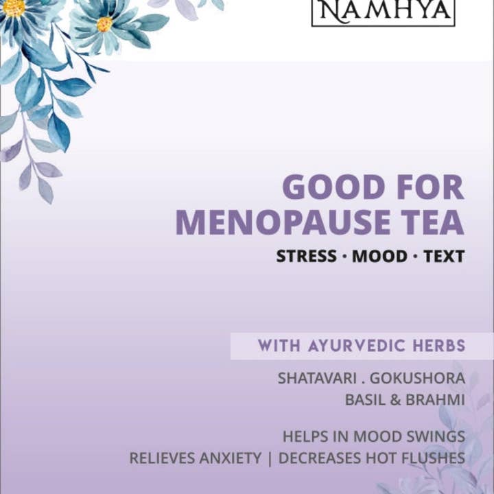 Namhya Ayurveda - Vendita all'ingrosso Tisane salutari e depurative - Namhya Buono per la Menopausa Tè per la Gestione del Peso, Sbalzi d'Umore e Buon Sonno | 100 Grammi2