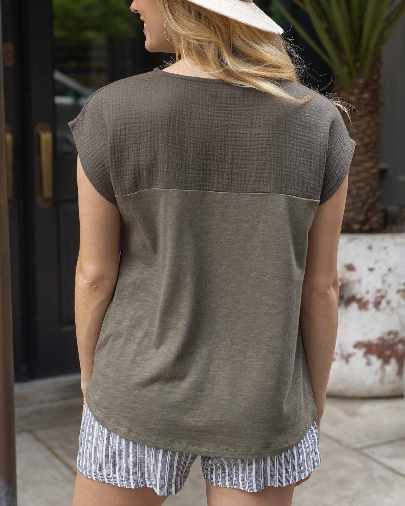 Better Than Basic Tee in Olive for wholesale on Faire5