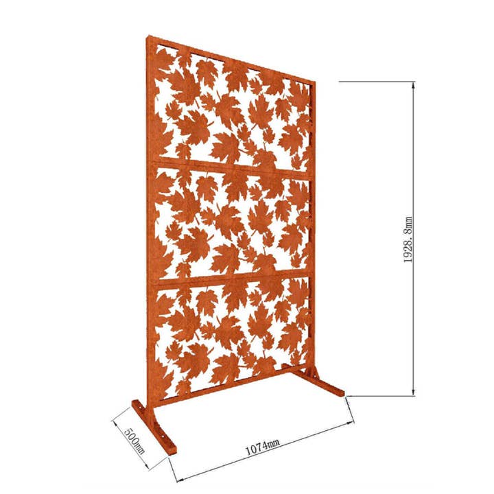 72In Decorative Maple Leaves Screen - Rust (Two Boxes/Set) for wholesale by Hi-Line Gift Ltd.