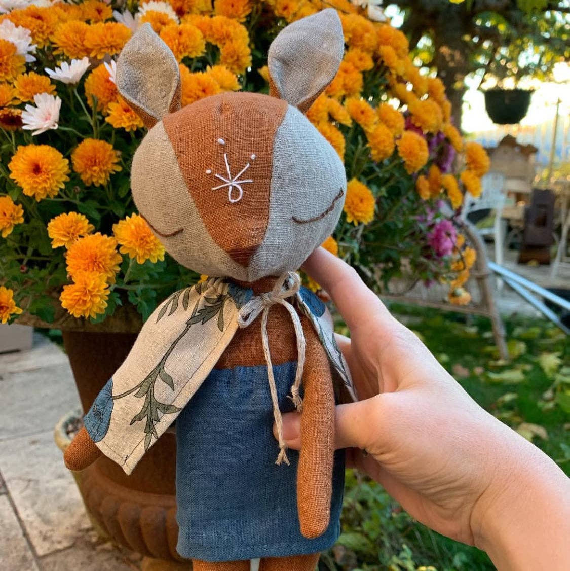 Black Creek Botanicals - Wholesale Doll - Kids - Fawn Spirit Guardian – Linen Doll – Heirloom Nursery Gift2