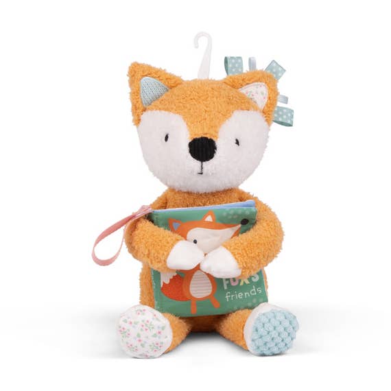 Sensory Snuggables Medium Plush Fox with Cloth Book for wholesale by Make Believe Ideas