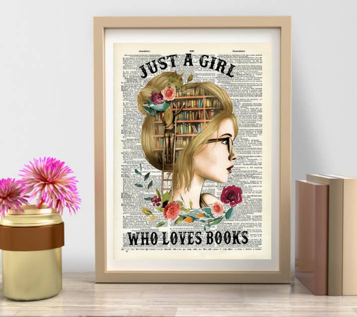 Crazilyhumbledesigns - Wholesale Art Print - Vintage Dictionary Prints, No Frame Just One More Chapter1