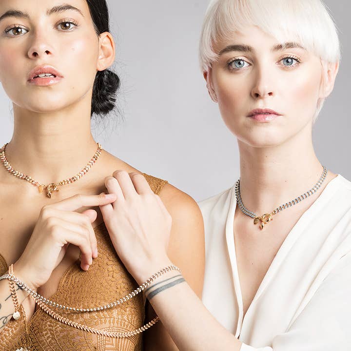 Braid Gold Choker | gold plated | made in Italy for wholesale by NINA TRA LE NUVOLE