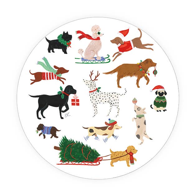 Seedlings – wholesale Underlägg – 12 Dogs of Christmas Seedles Coaster0