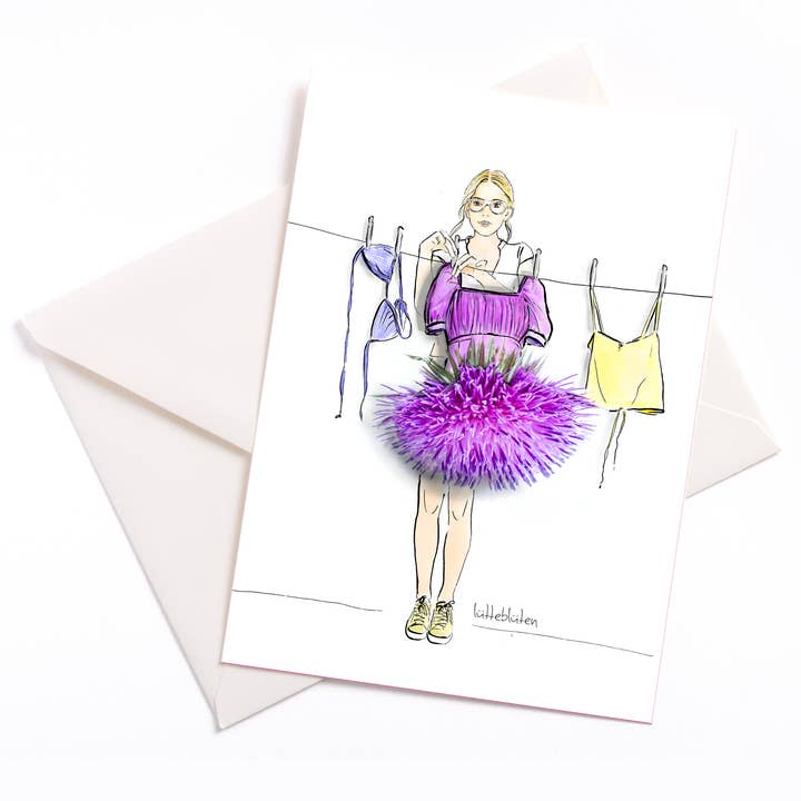 Wash day - card with envelope for wholesale by Lütteblüten