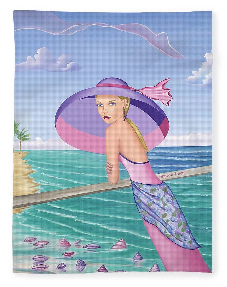 Sharon Tatem Fashion LLC - Wholesale Throw Blanket - Palm Beach Purple - Blanket1