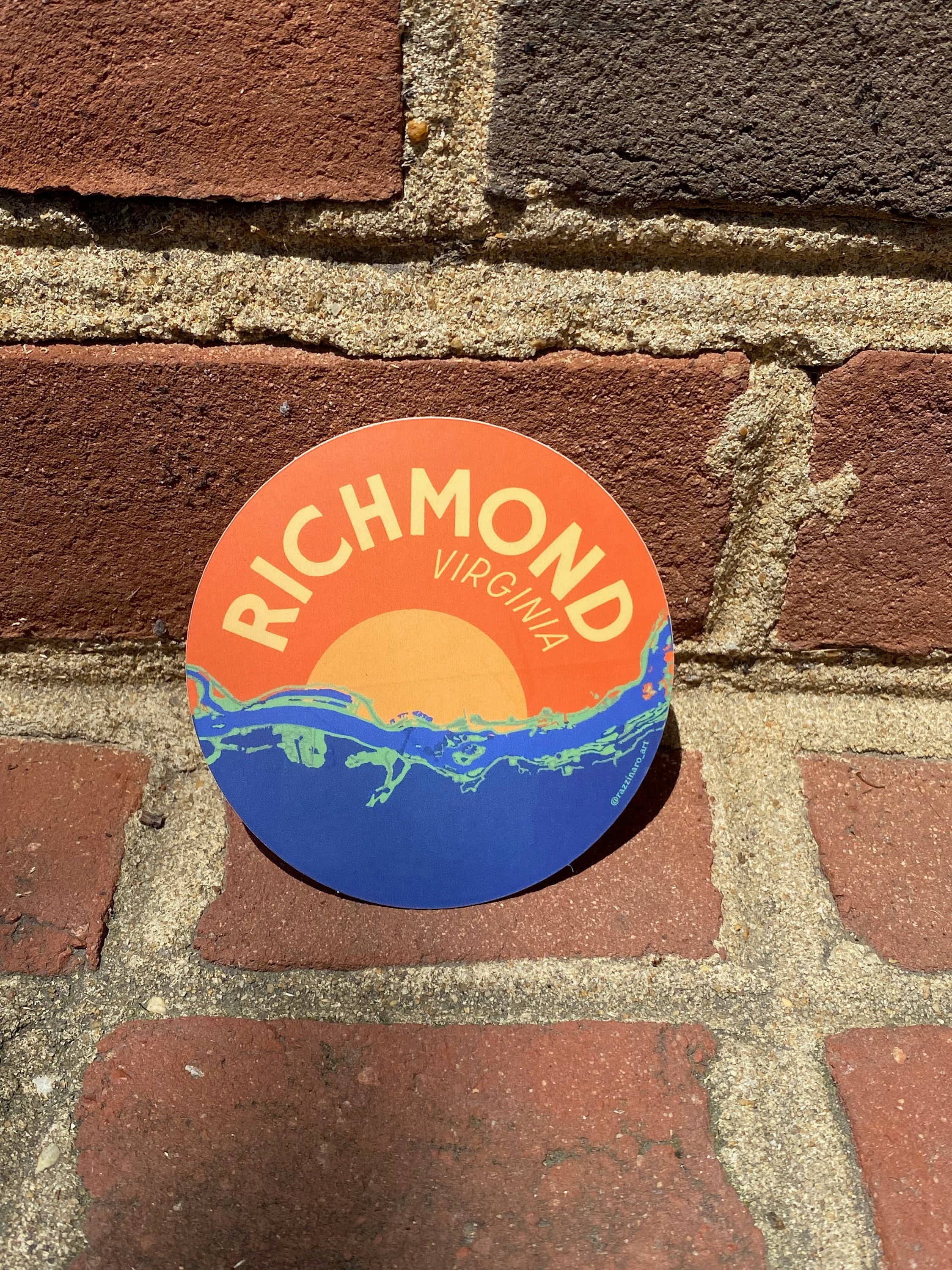 Three to the Em Prints - Wholesale Sticker - Richmond, Virginia Sticker Set, RVA, James River7