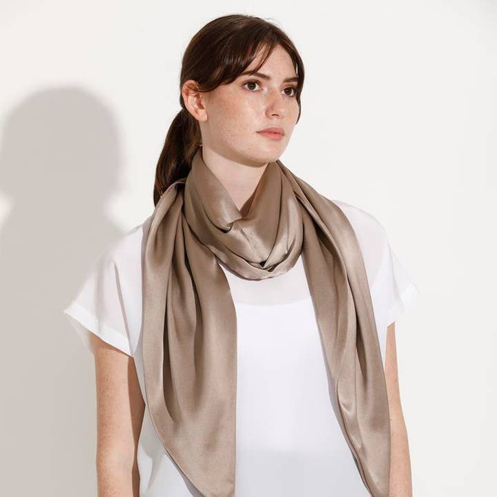 Tale the Label - Wholesale Scarf - Women's - Elliptical Silk Satin Scarf - Australian Made