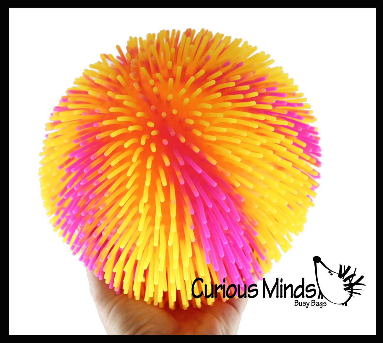 Curious Minds Toys - Vente Fidget/jouet anti-stress – enfant - Boule à capuche Jumbo à 11 rayures multicolores Tie Dye Swirl de 8 po -7