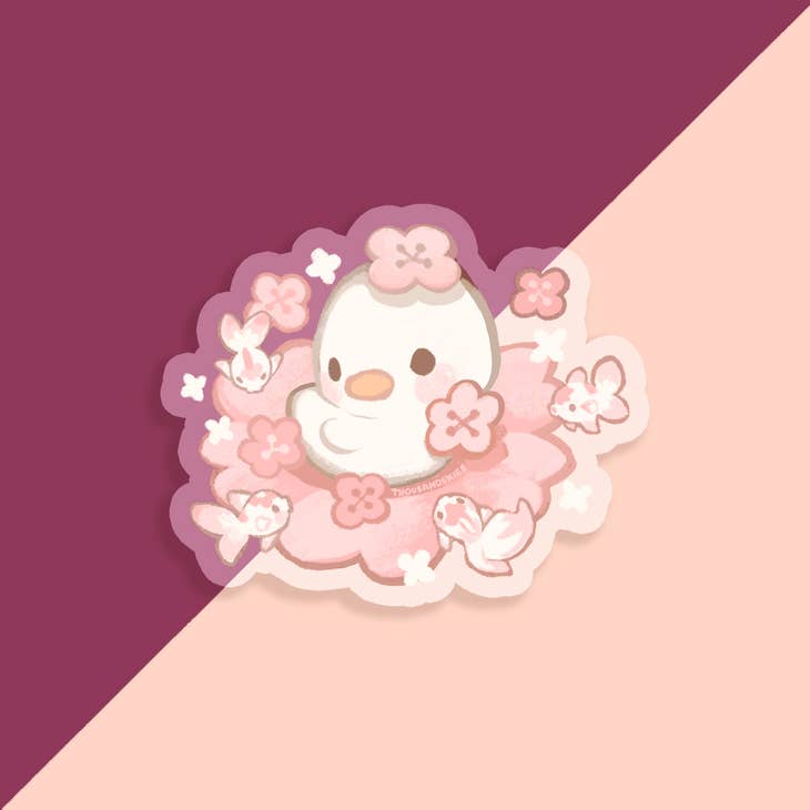 Thousand Skies - Wholesale Sticker - Vinyl Sticker (Transparent) Sakura Duckling