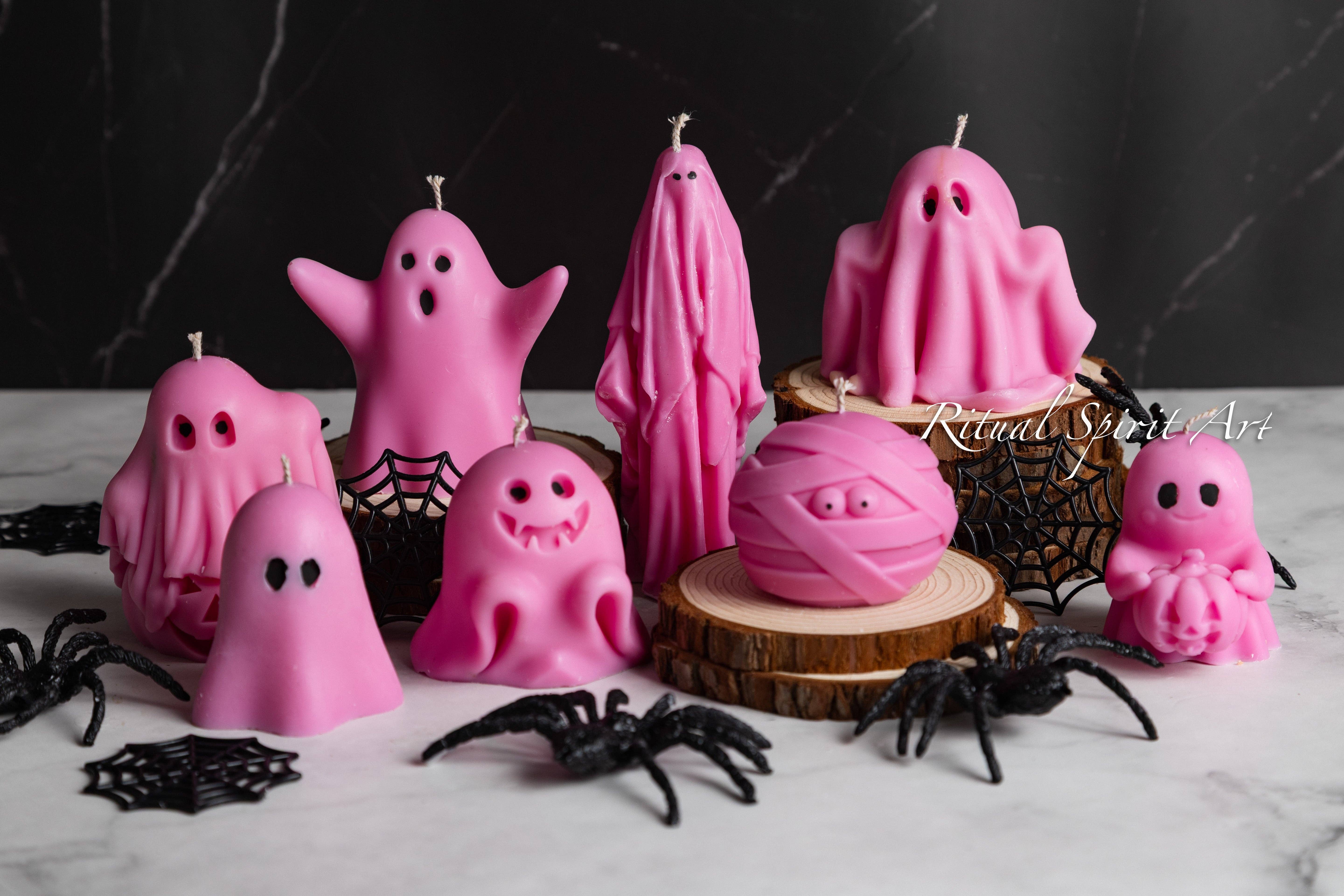 Ritual Spirit ltd - Wholesale Novelty Candle - Pink Boo Crew |  Halloween Decor | Soy 
Wax Ghost Candle2
