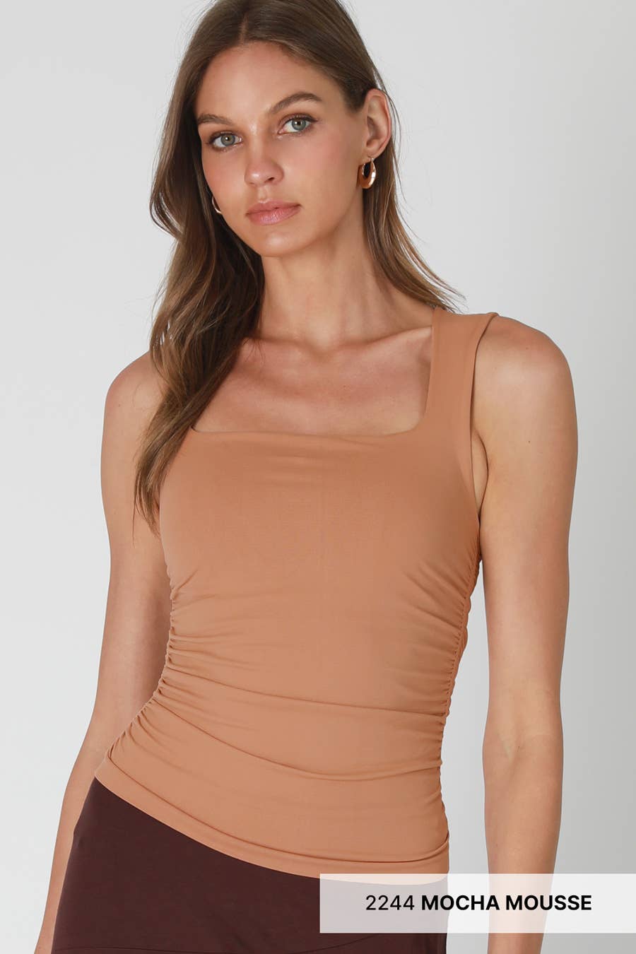 NIKIBIKI - Wholesale Tank Top - Women's - NS8408- Clean Line Square Shirred Top0