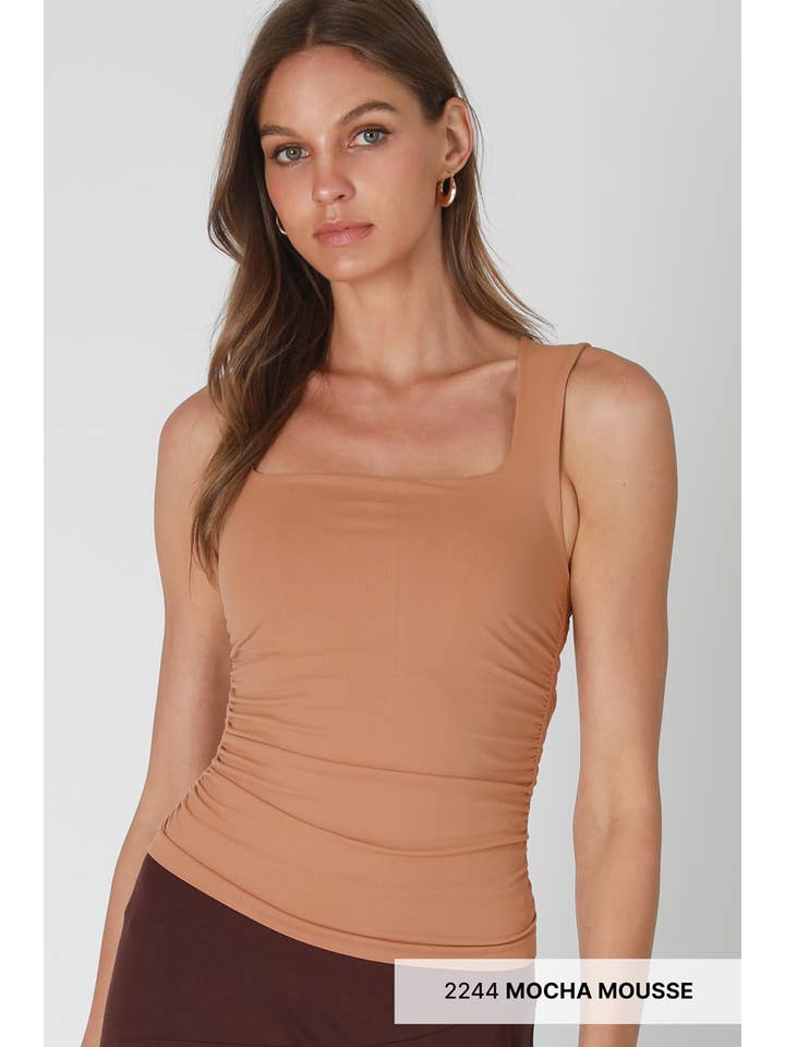 NIKIBIKI - Wholesale Tank Top - Women's - NS8408- Clean Line Square Shirred Top