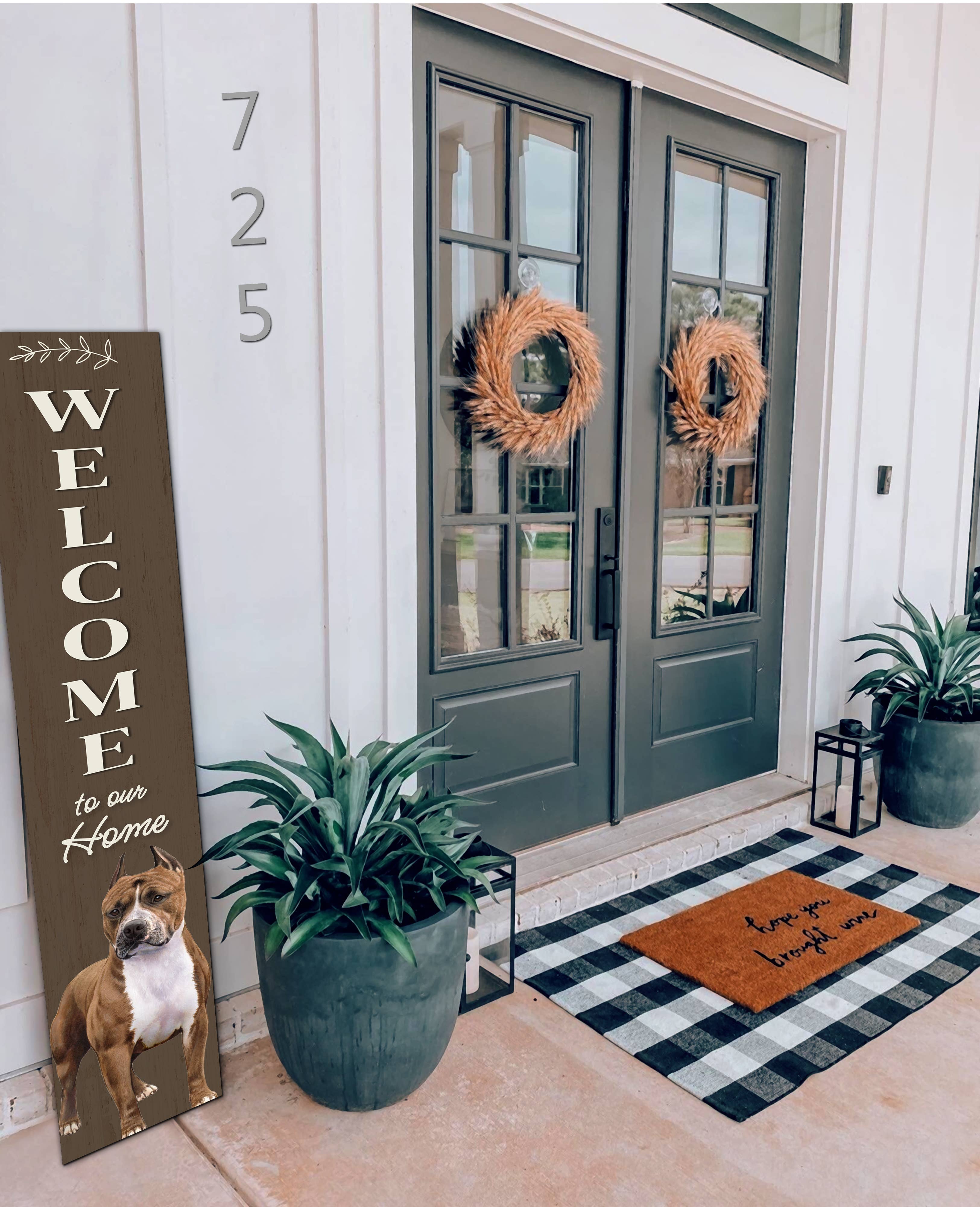 E&S Pets - Wholesale Outdoor Sign - Pit Bull Welcome sign4