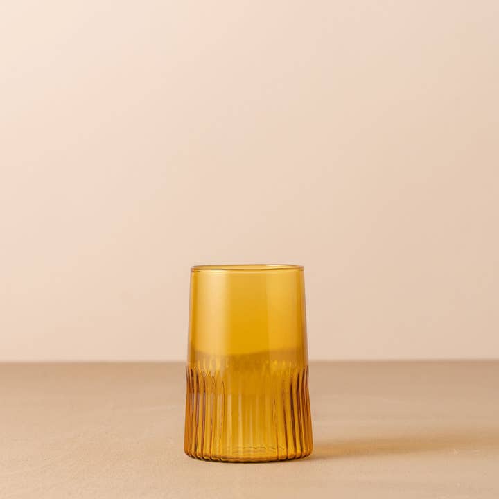 Saardé - Wholesale Drinking Glass/Cup - Kairos Large Water Glass | Yellow Topaz | Set of 2
