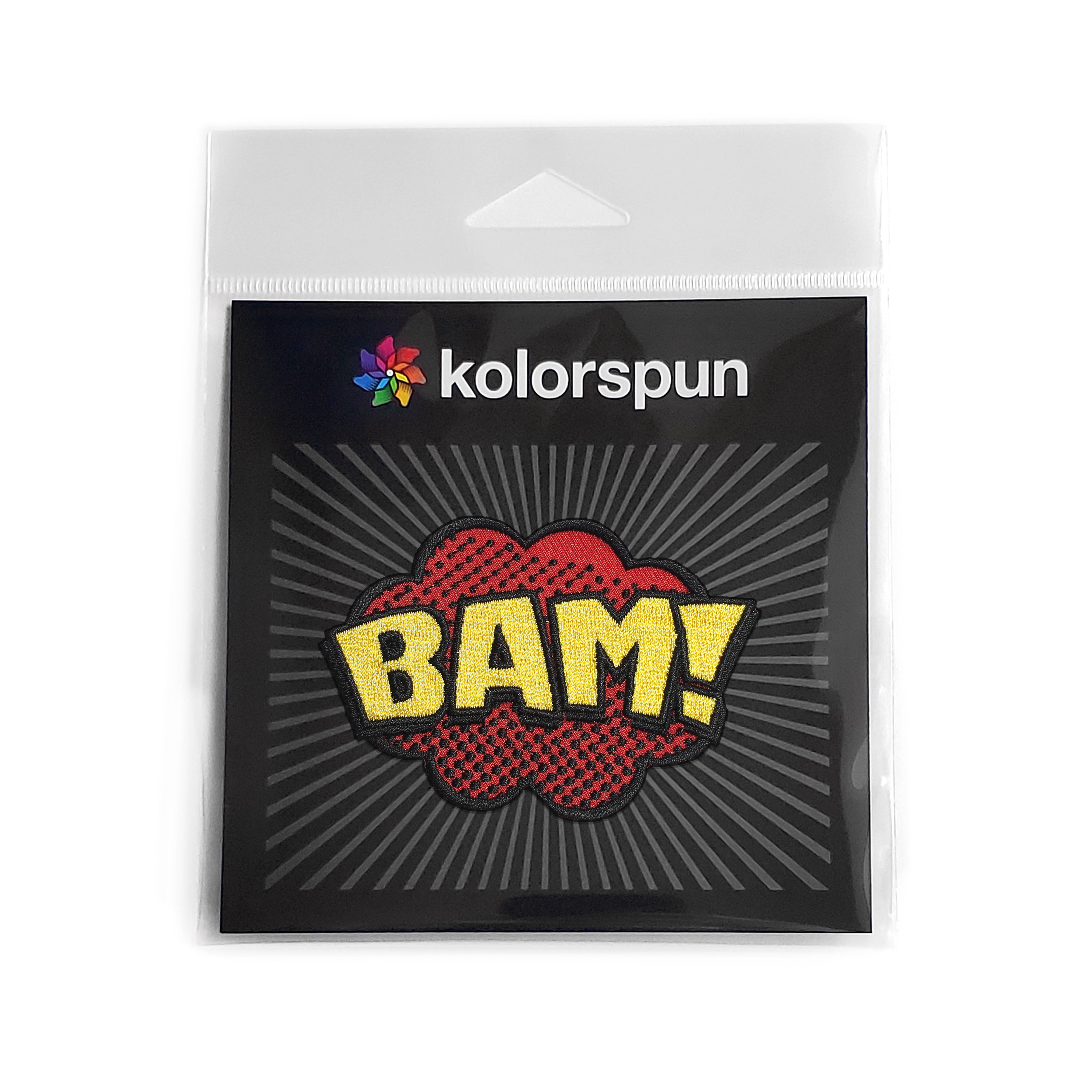 Kolorspun Pins - Wholesale Patch - BAM Pop Art Patch - Embroidered Iron on Patch3