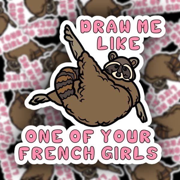 Pretty Toxic Stickers - Vente Autocollant - Autocollant en forme de raton laveur, Titanic, peignez-moi comme vos filles françaises
