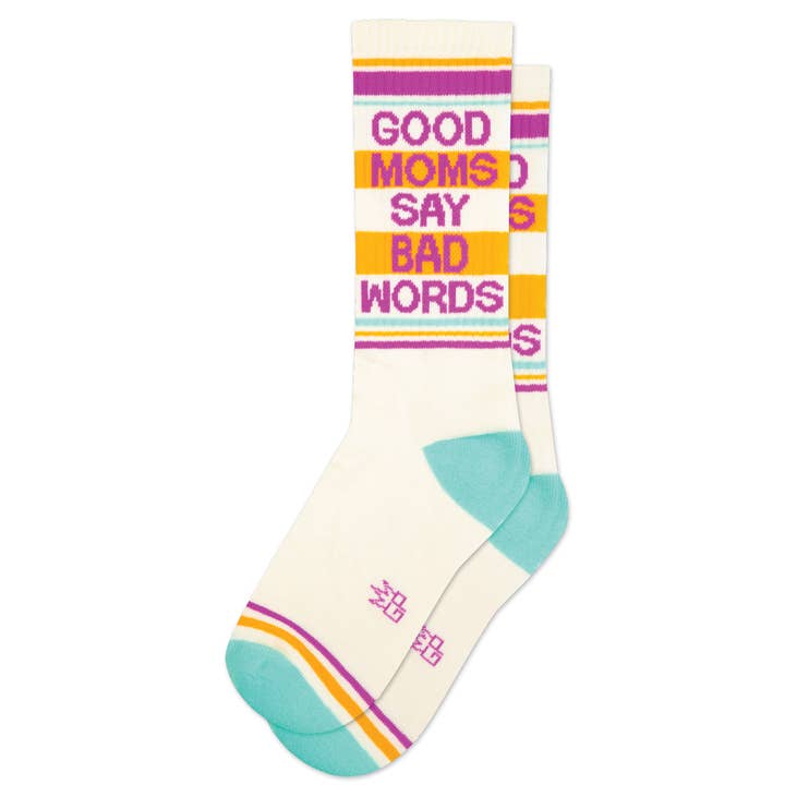 Gumball Poodle - Wholesale Socks - Unisex - Good Moms Say Bad Words Gym Crew Socks