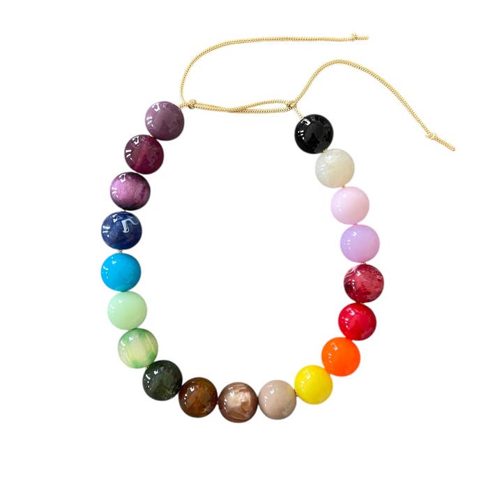 Chunky Beaded Necklace - Rainbow and other Purchase Wholesale chunky necklace beads. Free Returns & Net 60 Terms on Faire trending on Faire.