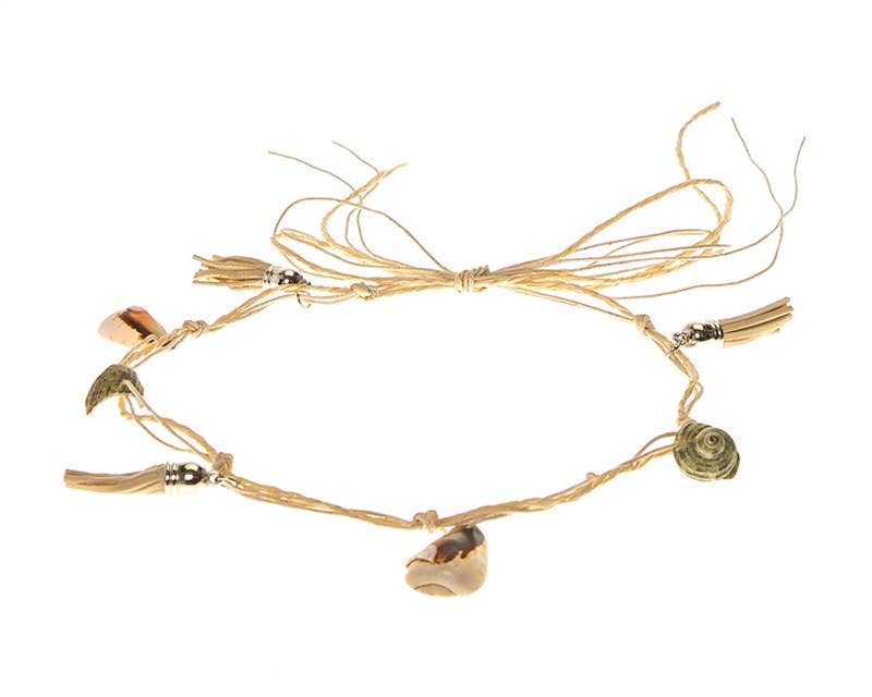 DNMC - Wholesale Hat Accessory - Women's - Hat Band - Tassels & Seashells - Hat Accessories