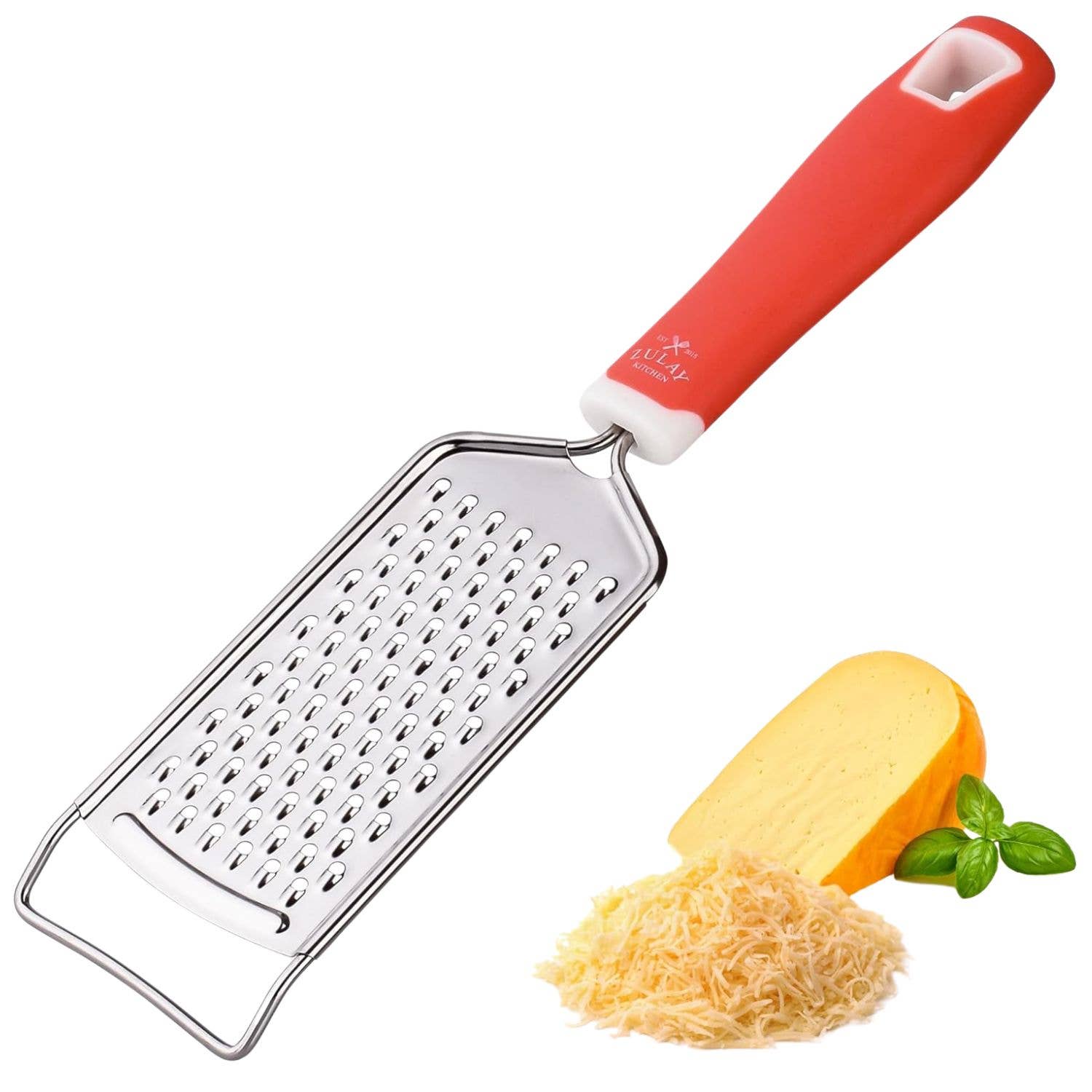 Zulay Kitchen - Wholesale Grater - Stainless Steel Flat Handheld Cheese Grater7
