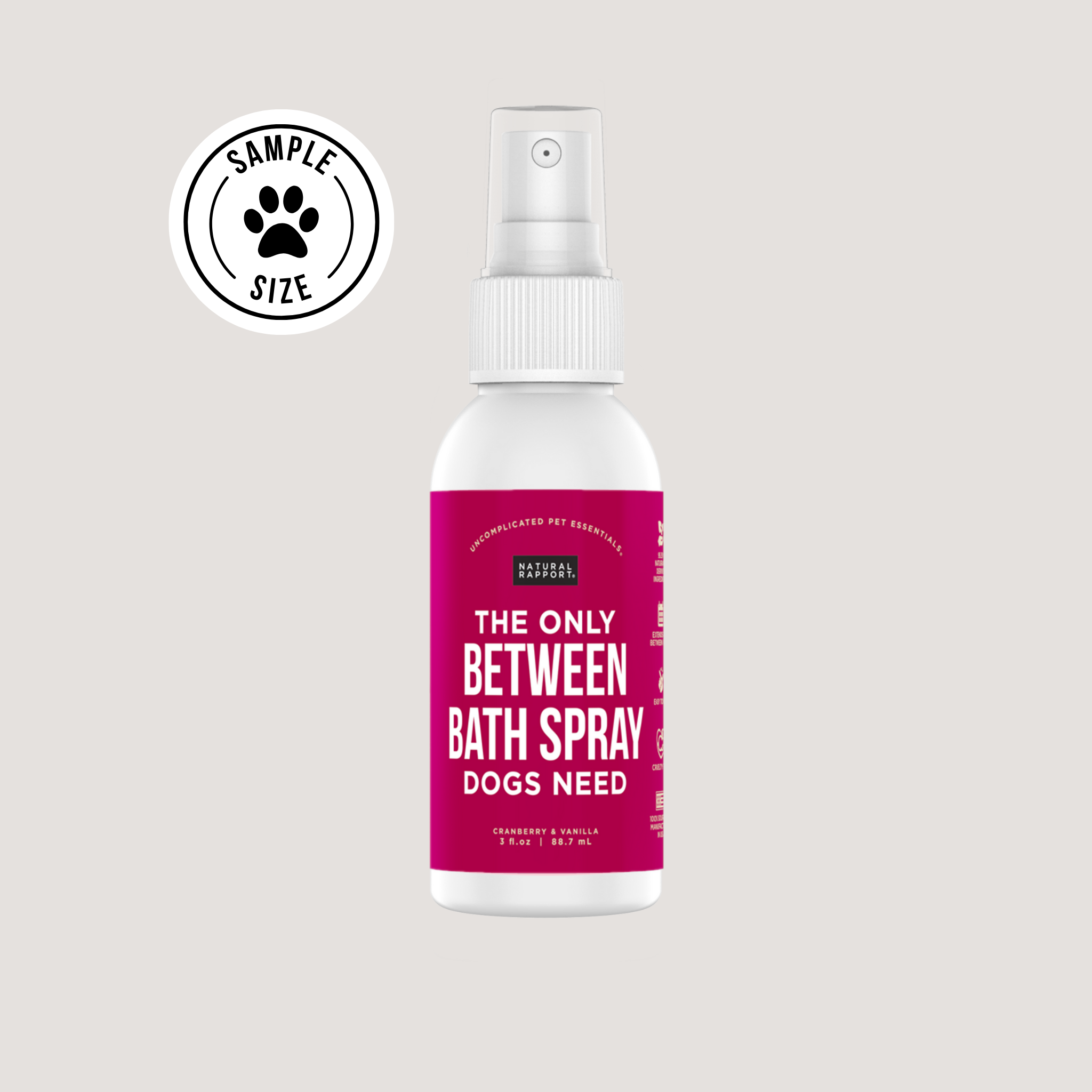 Natural Rapport - Wholesale Pet Spray - Dog - The Only Between Bath Spray Dogs Need - Cranberry & Vanilla5